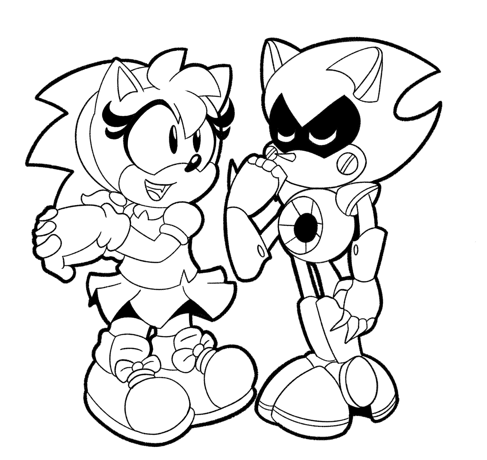 Chase young animateblue on x collab amy rose and metal sonic hanging out lineart by gamerknux and coloring by me animateblue amy rose and metal sonic belong to sega sonicthehedgehog amyrose metalsonic