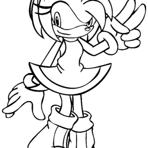 Amy rose coloring pages printable for free download