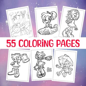 Unlock sonic nostalgia printable amy rose coloring pages collection for kids