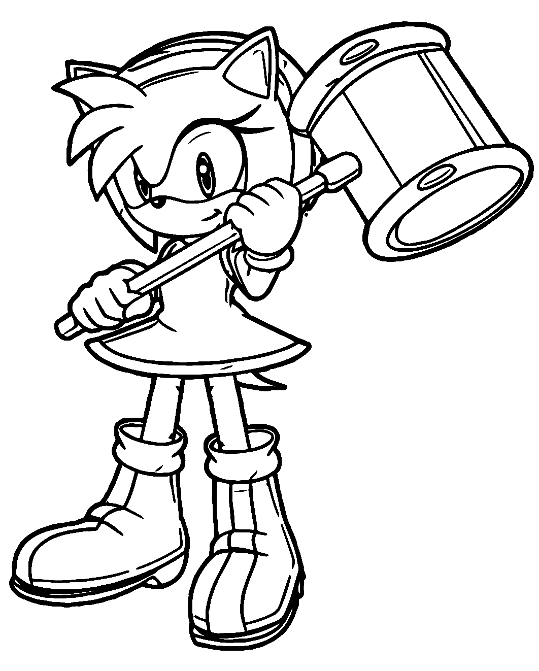 Amy rose coloring pages printable for free download