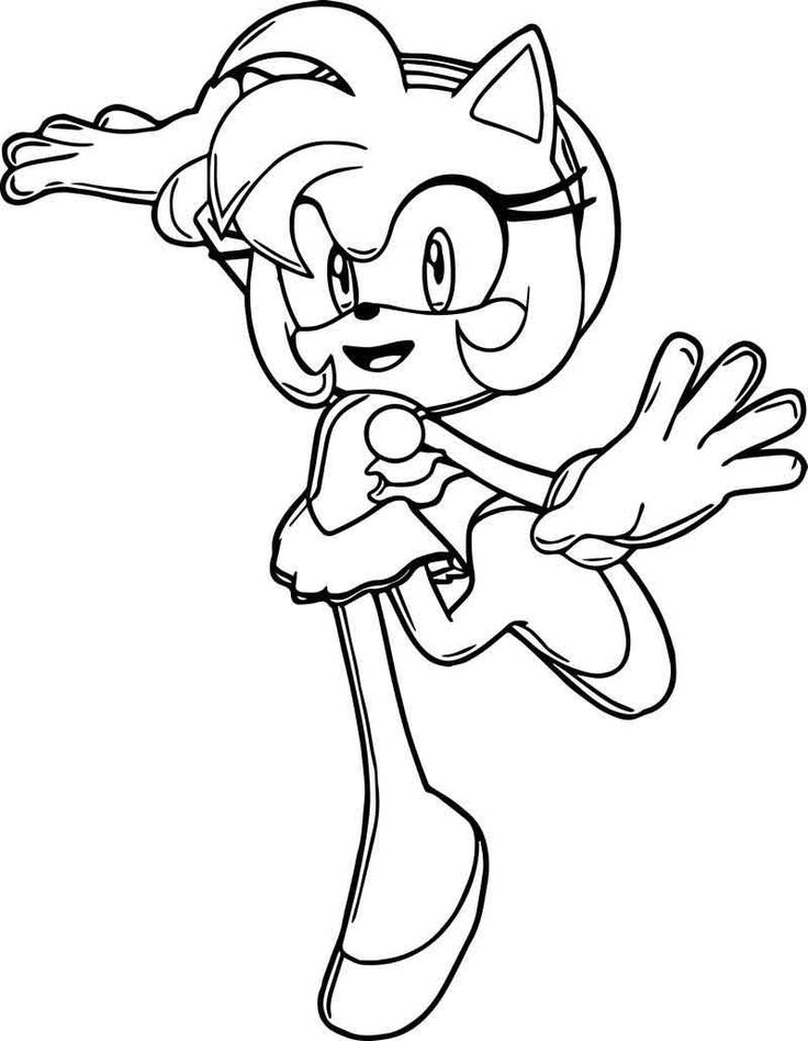 Amy rose coloring pages