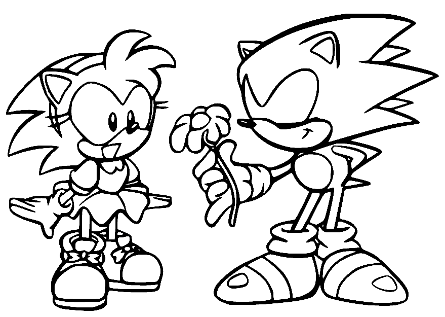 Amy rose coloring pages printable for free download