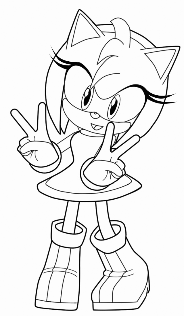 Amy rose coloring pages