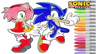 Sonic the hedgehog coloring book pages ay rose sega genesis playstation rainbow splash sonay