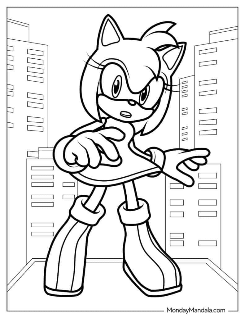 Sonic coloring pages free pdf printables