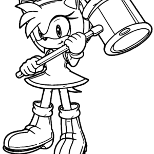 Amy rose coloring pages printable for free download