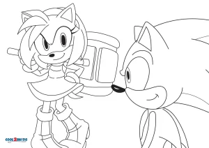 Free printable amy rose coloring pages for kids