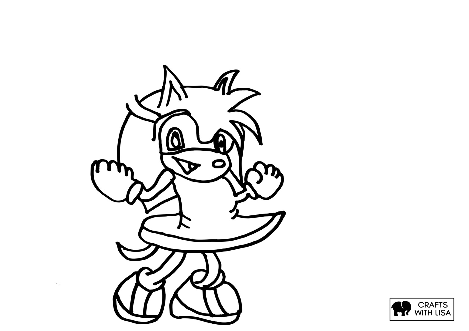 Amy rose sonic coloring page