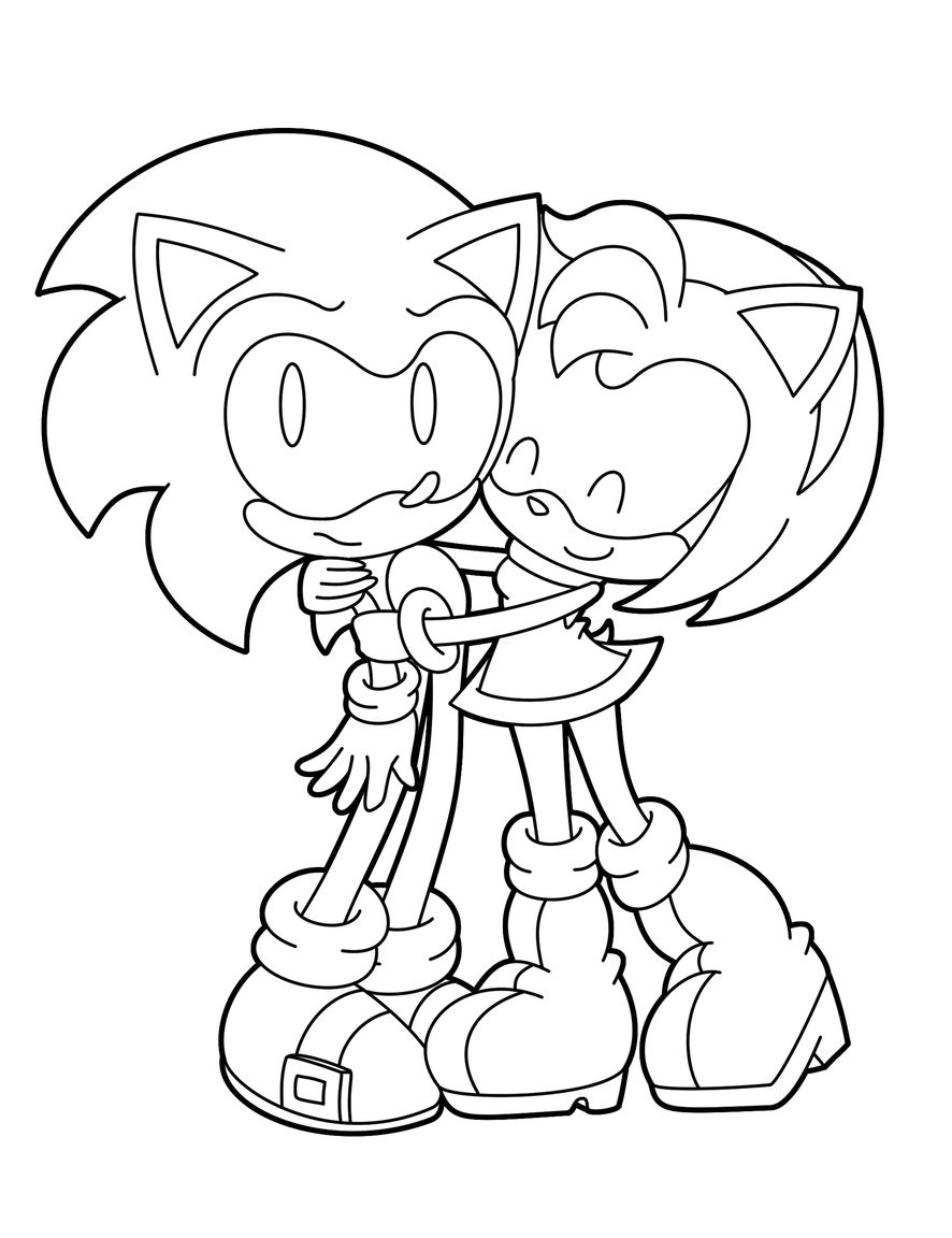 Amy rose hugs sonic fãrbung seite