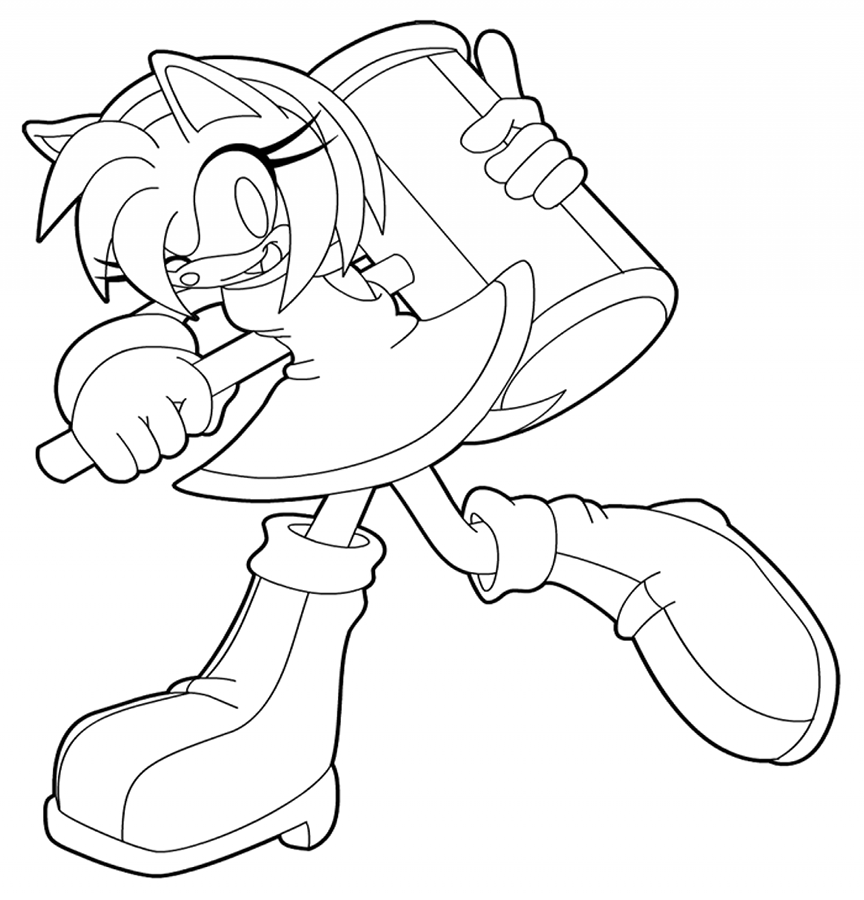 Amy rose coloring pages