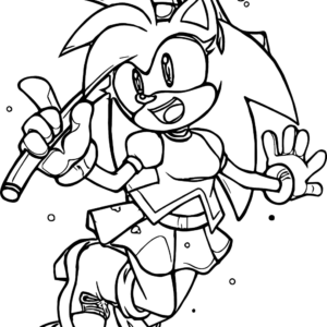 Amy rose coloring pages printable for free download