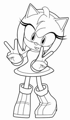 Amy rose coloring pages