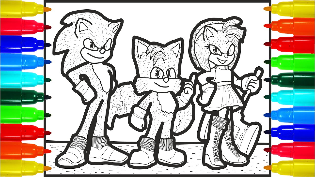 Sonic great friends coloring pages