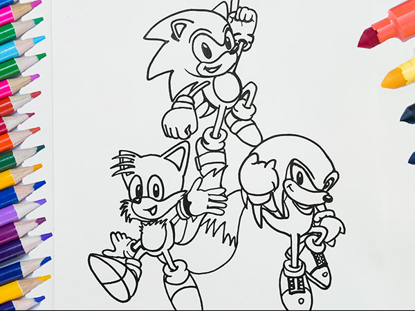 Sonic and friends coloring pages