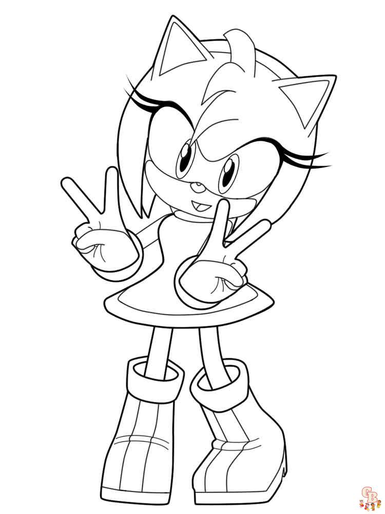 Amy rose coloring pages