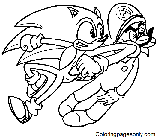 Sonic coloring pages printable for free download