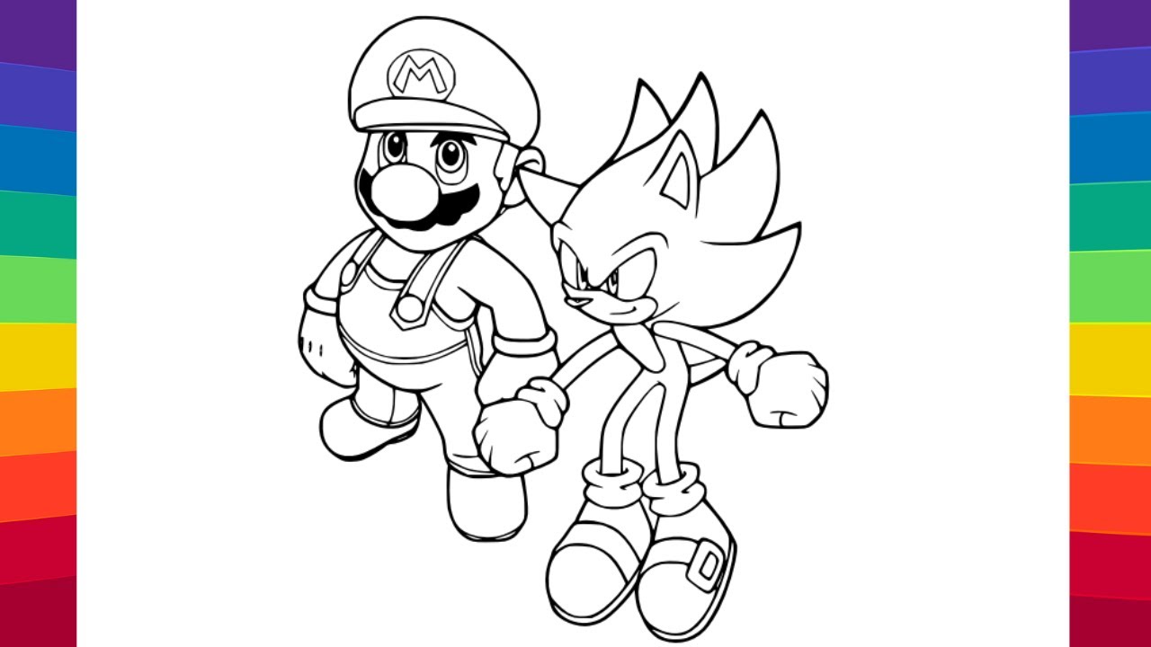 Ario and sonic coloring pages