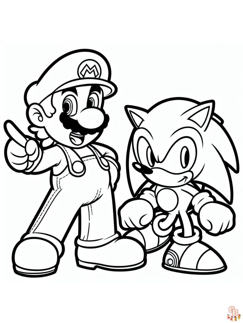 Free mario coloring pages printable for kids and adults