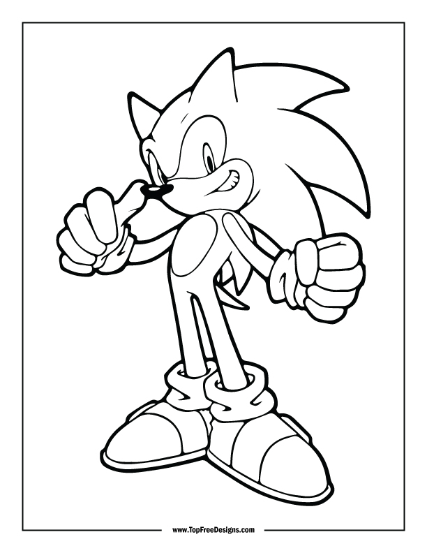 Sonic coloring pages