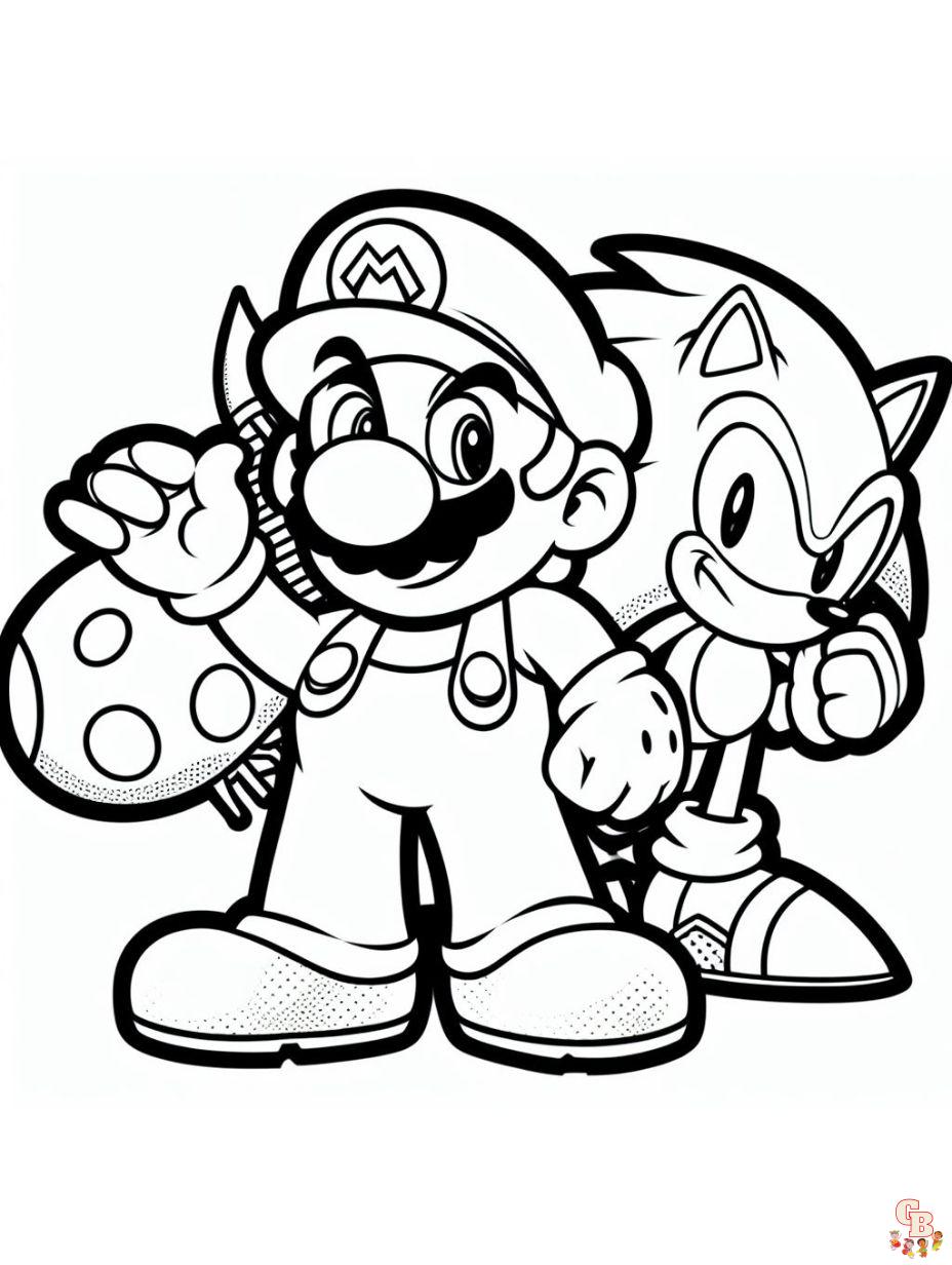 Free mario coloring pages printable for kids and adults