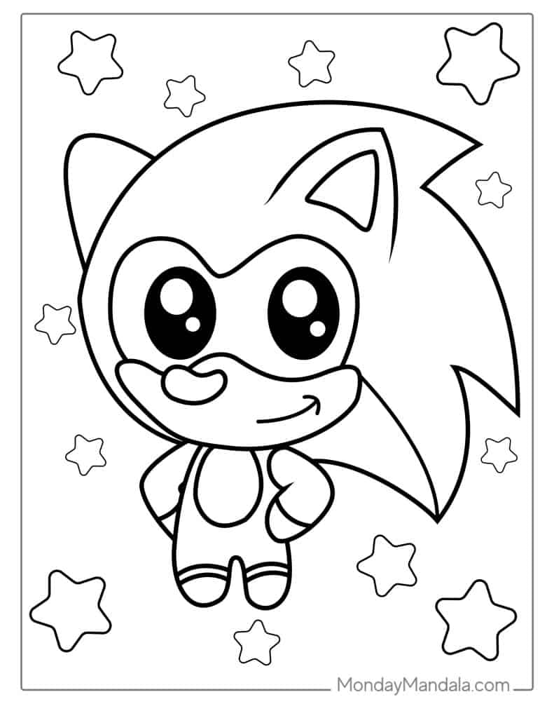 Sonic coloring pages free pdf printables