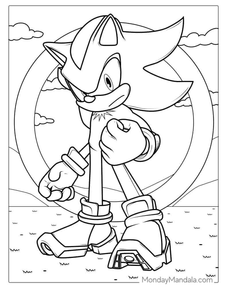 Sonic coloring pages free pdf printables