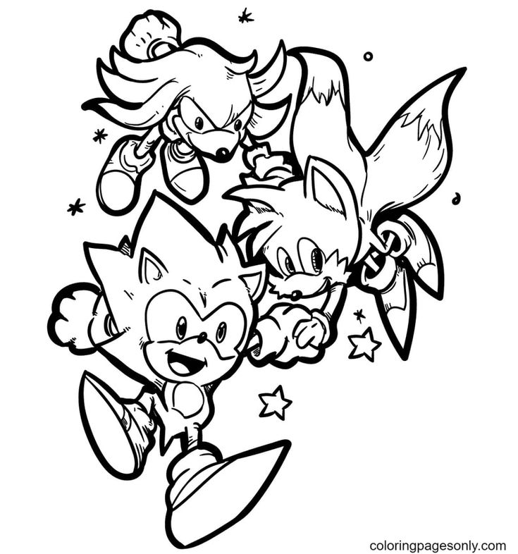 Sonic coloring pages