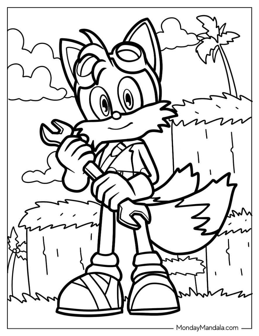 Tails coloring pages free pdf printables