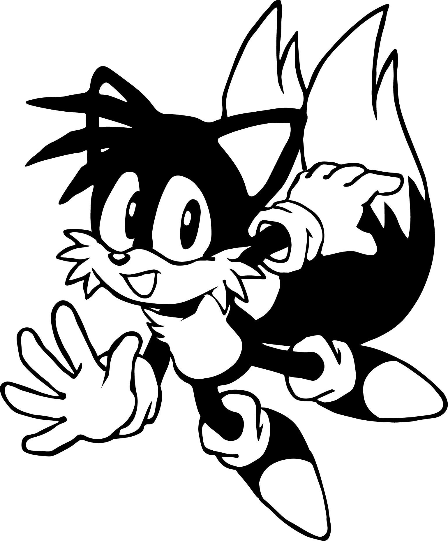 Tails sonic the hedgehog svg pdf png