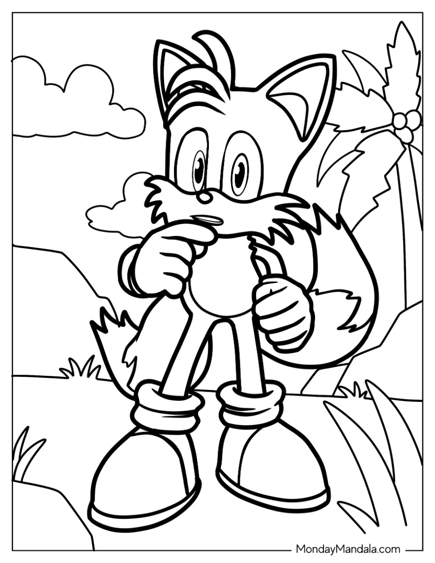 Tails coloring pages free pdf printables