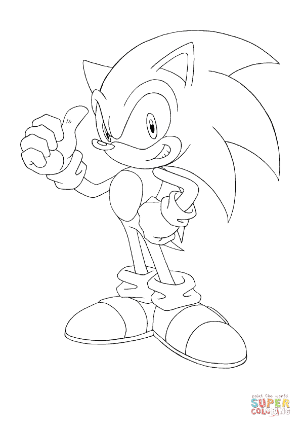 Sonic the hedgehog coloring page free printable coloring pages