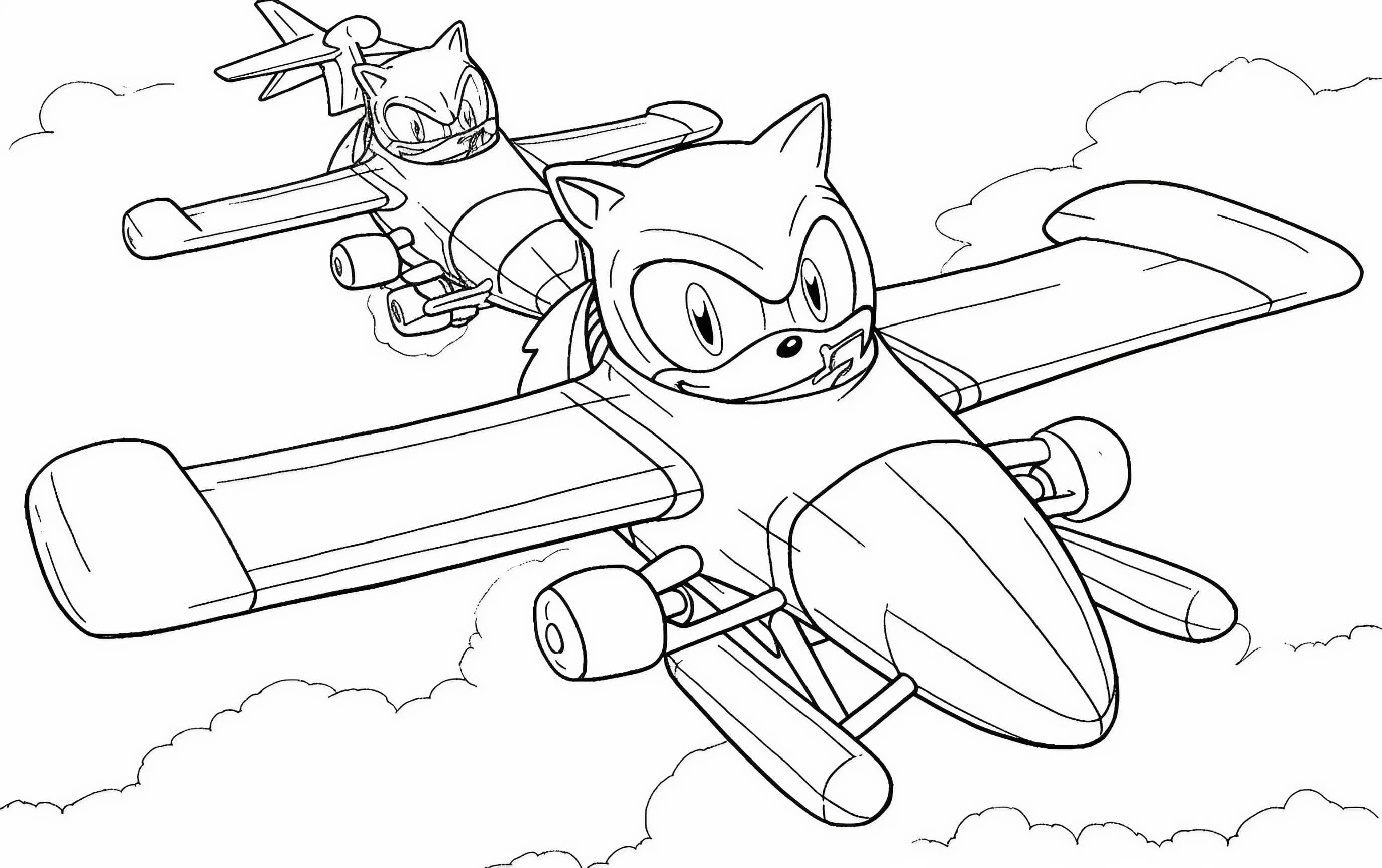 Sonic coloring pages for free and printable