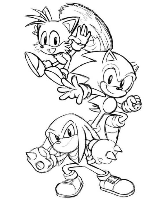 Free easy to print sonic coloring pages