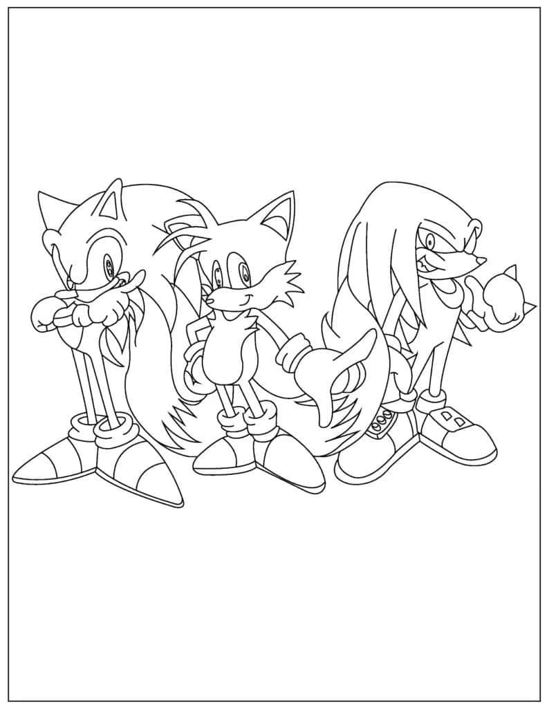 Sonic the hedgehog coloring pictures