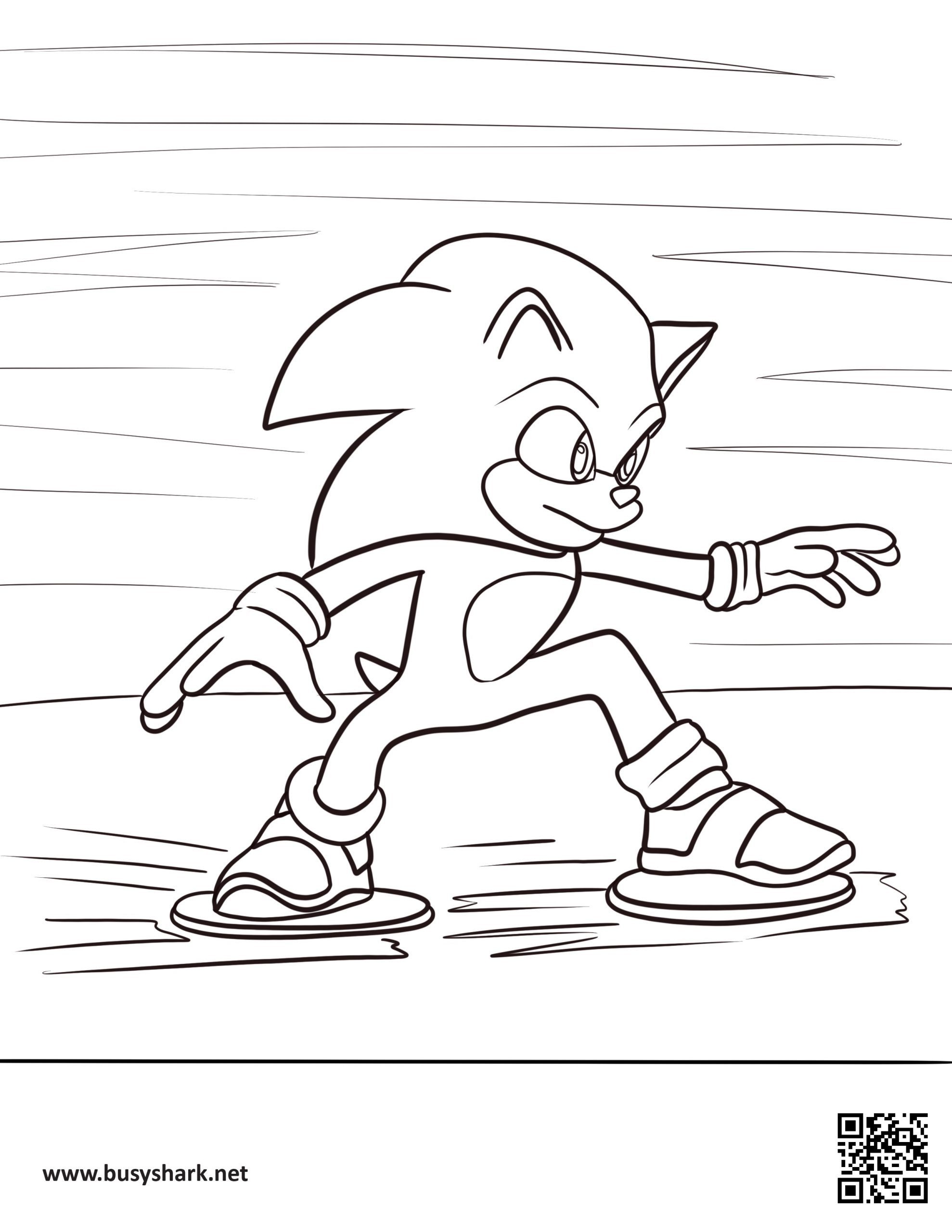 Sonic coloring page