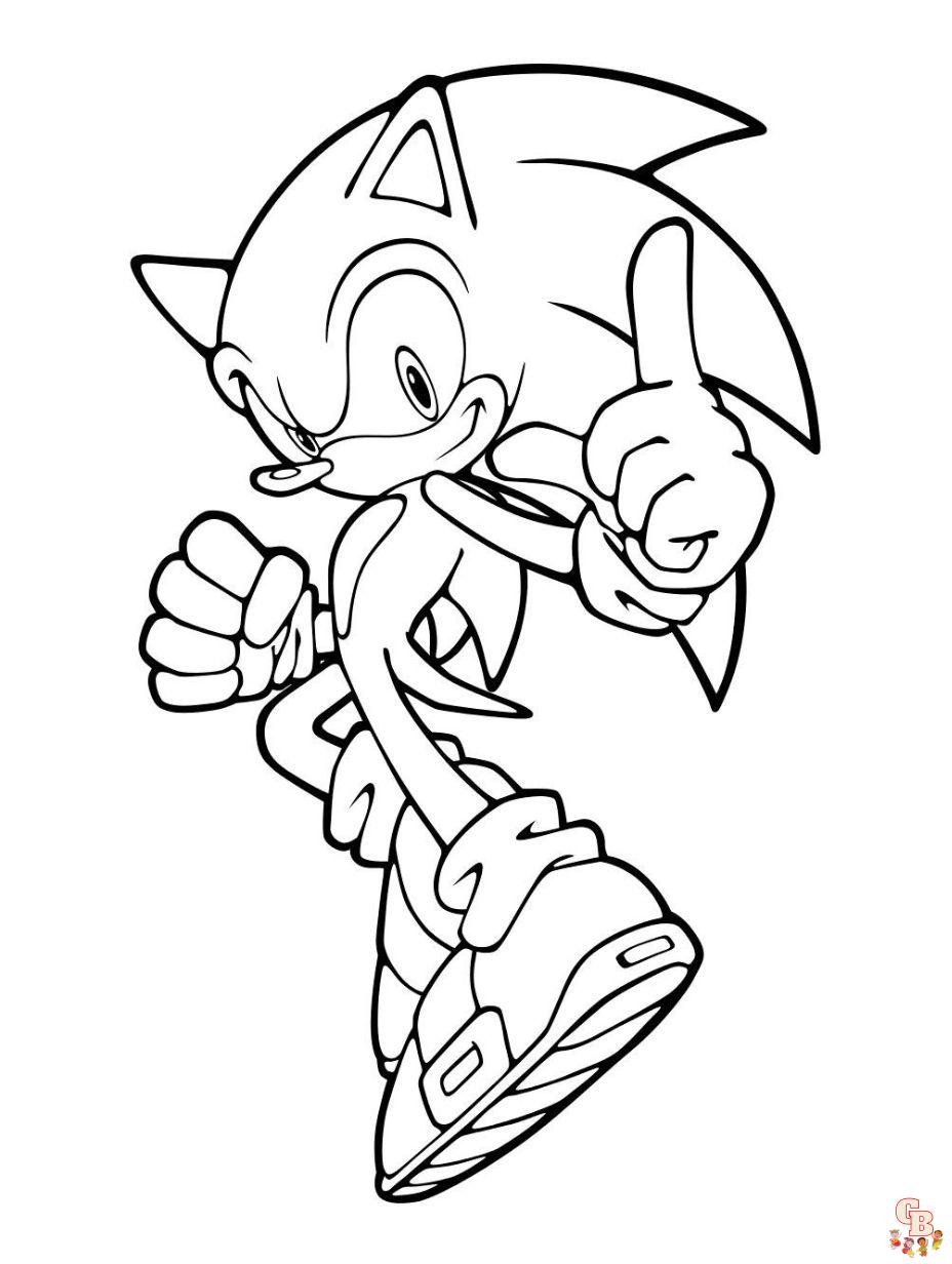 Sonic the hedgehog coloring pages free