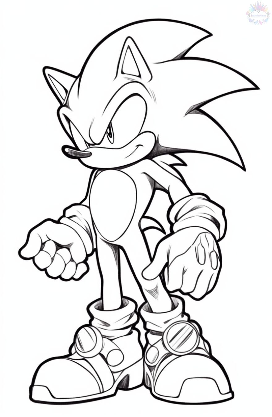 Sonic coloring pages