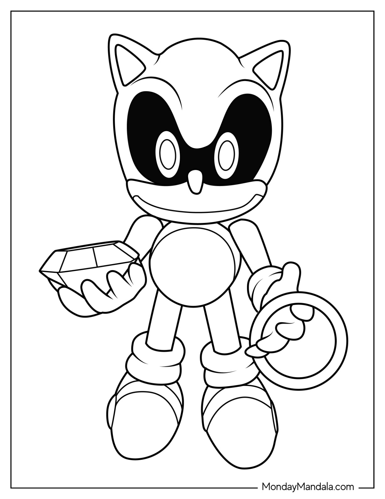 Sonic exe coloring pages free pdf printables