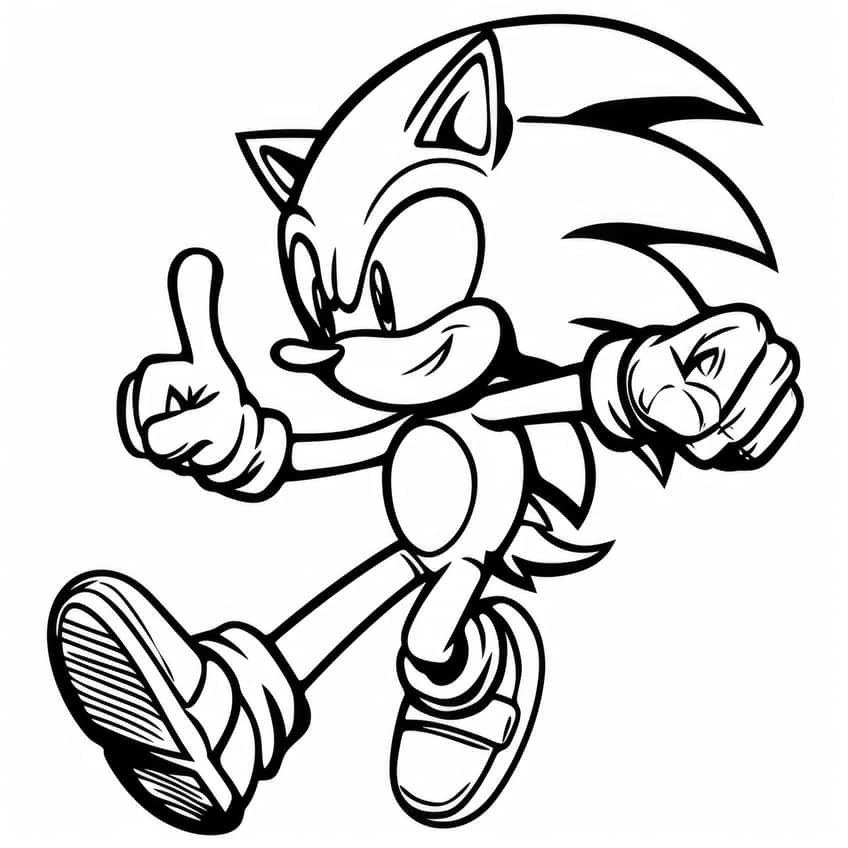 Sonic the hedgehog coloring pages