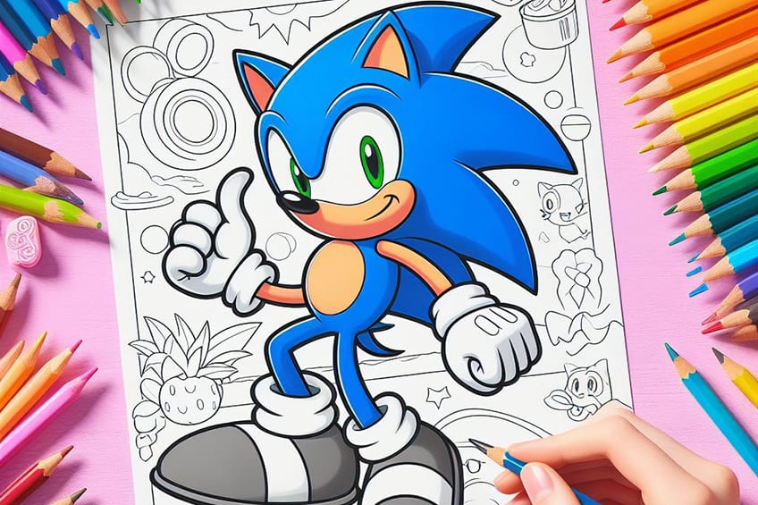 Sonic the hedgehog coloring pages