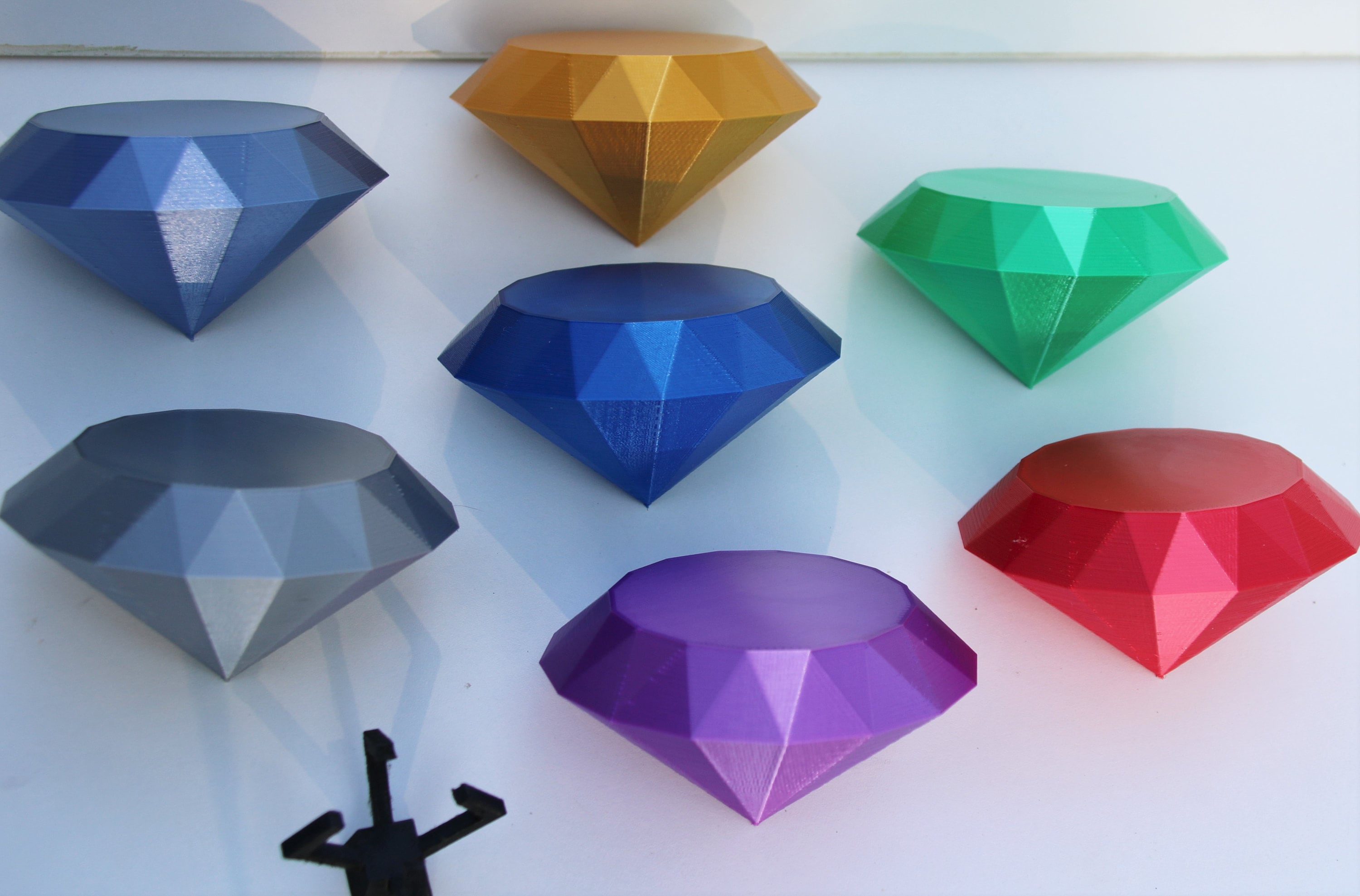 Set of mini classic chaos emeralds