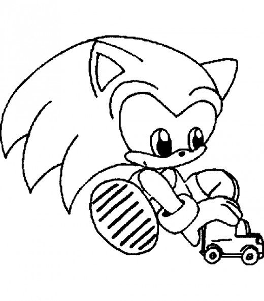 Sonic hedgehog kids colouring pictures to print