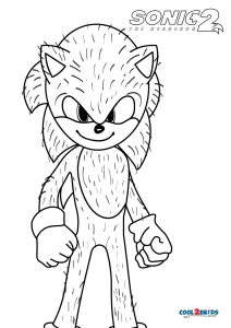 Printable sonic coloring pages for kids