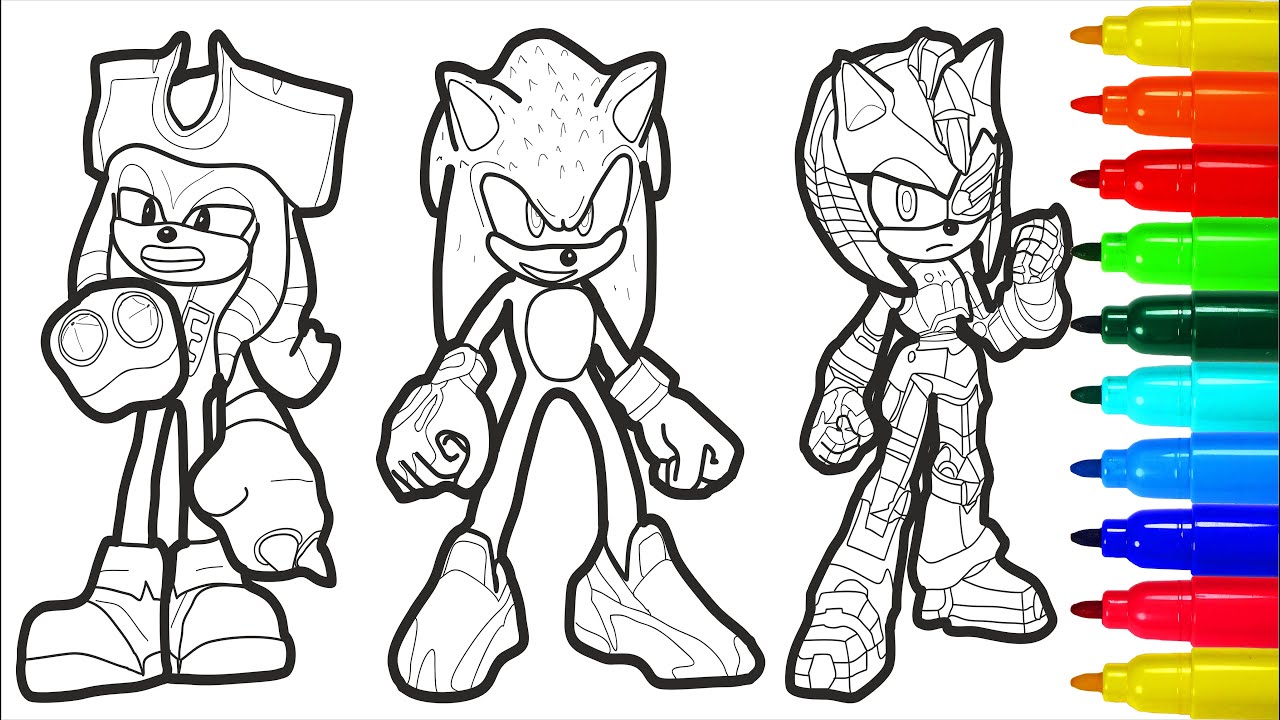 Sonic prie coloring pages