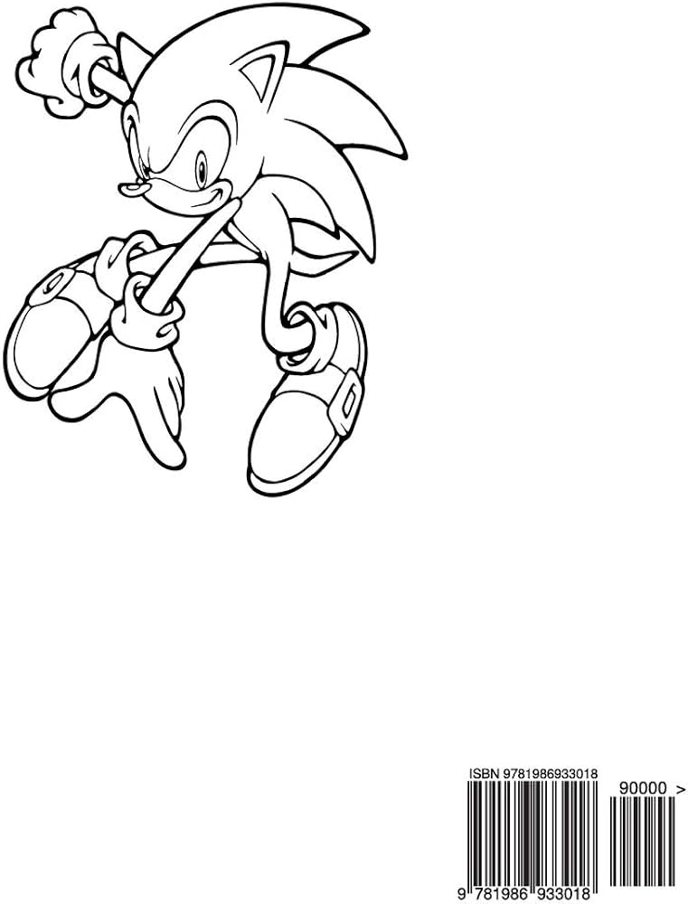 Sonic coloring book for kids great activity book to color all your favorite sonic characters books