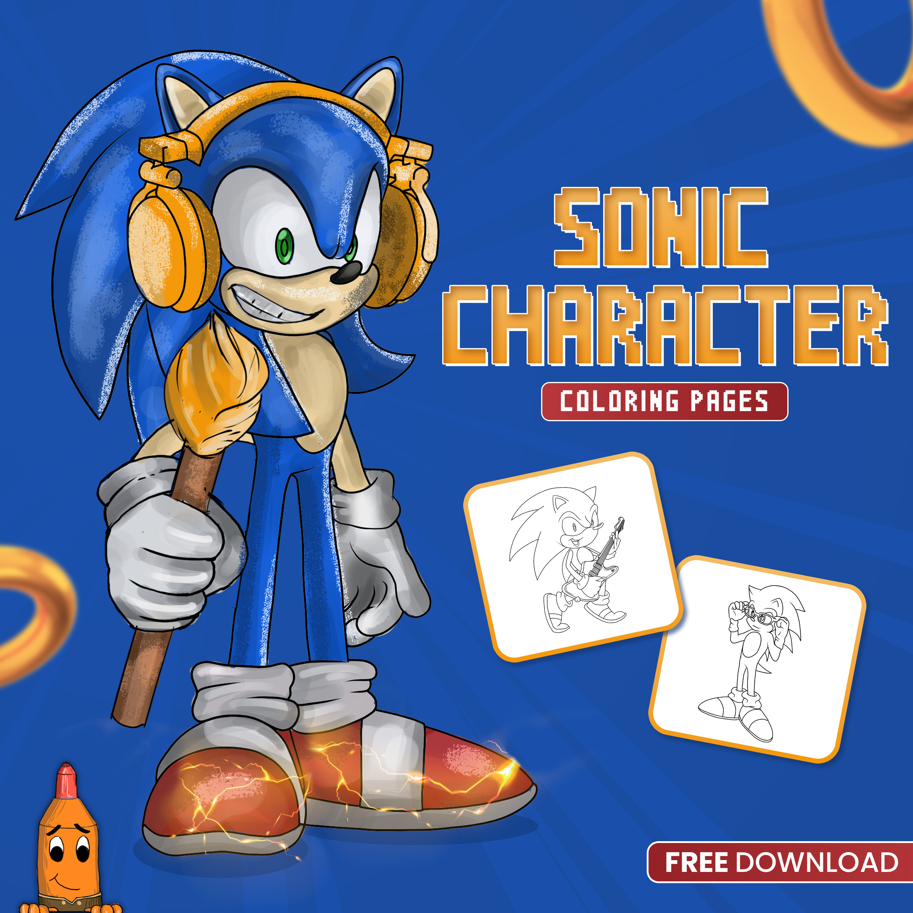 Sonic the hedgehog exclusive free coloring sheets