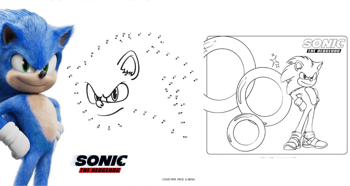 Sonic the hedgehog movie printables