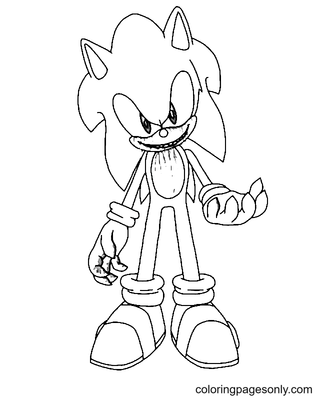 Sonic exe coloring pages