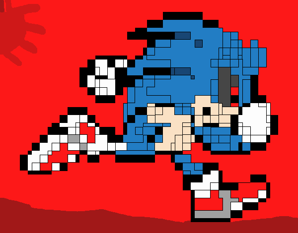 Colored page sonic exe painted by user not registered