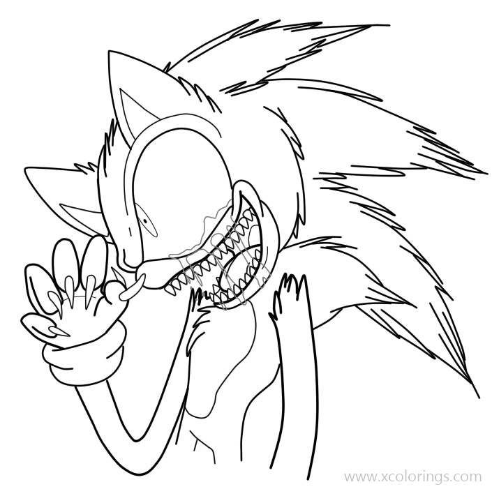 Sonic exe tails coloring pages